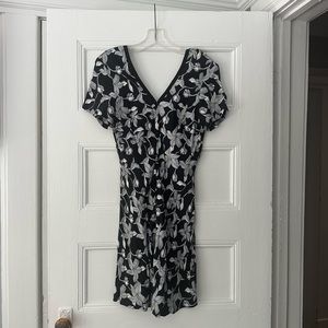 Sandro Paris black and white mini dress size 4